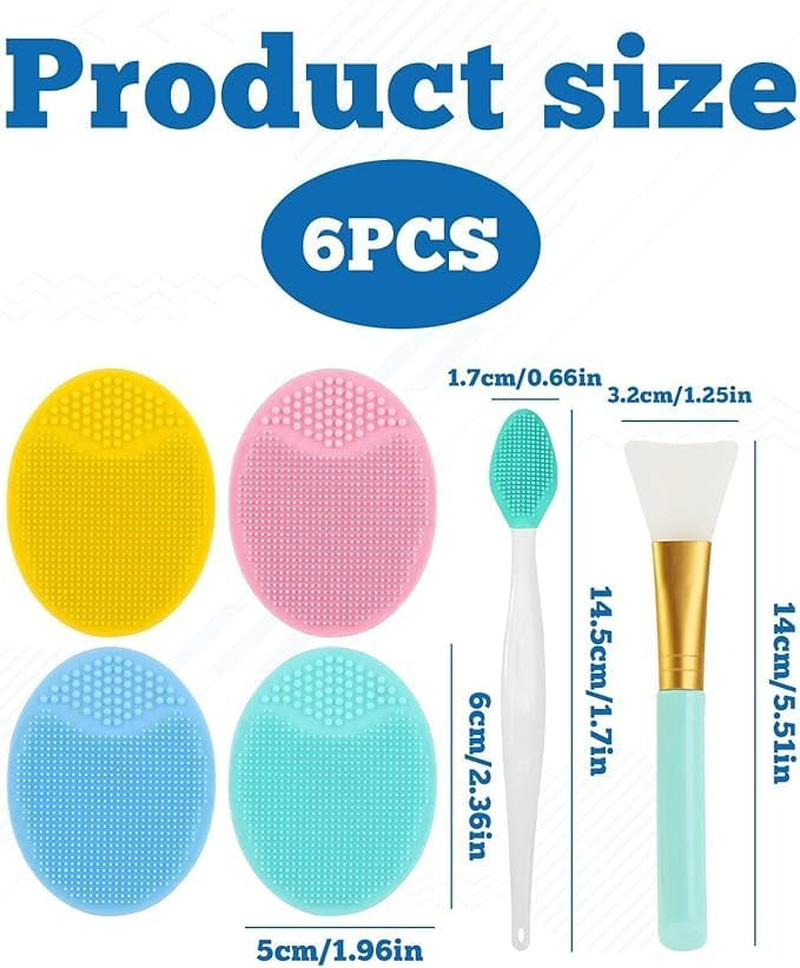 6 Pcs Pore Cleaning Brush Kit Deep Pore Cleansing Skincare Tools, Manual Facial Cleansing Brushes for Face Exfoliator & Blackhead Removal image number 1