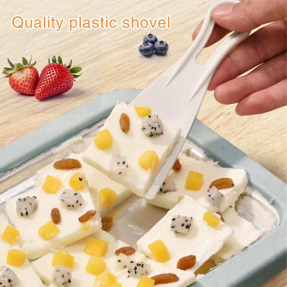 TOMVAES Ice Cream Maker, Ice Cream Plate with 2 Spatulas for Kids Family, Food Grade Stainless Steel Pan Ice Cream Machine Easy for Homemade Rolled Ice Cream Frozen Yogurt Sorbet Gelato (Pink) image number 5