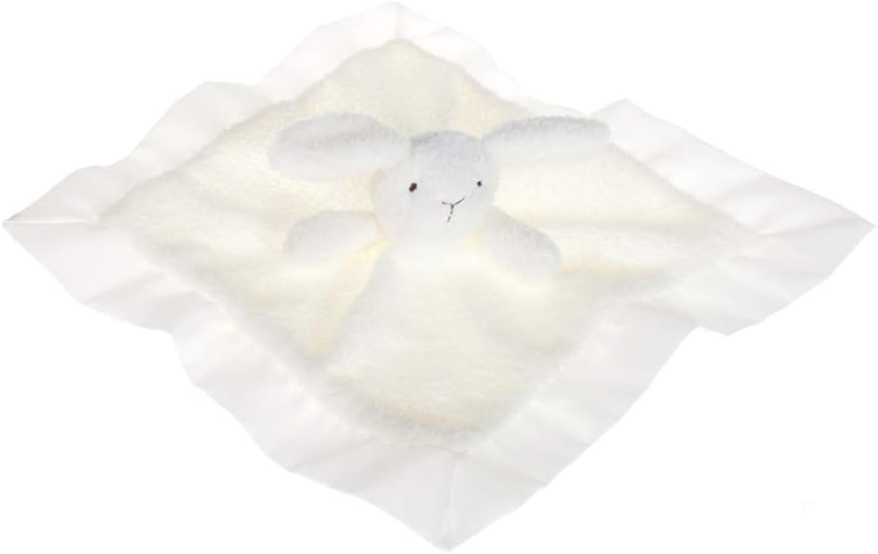 Apricot Lamb Snuggler Plush Infant Stuffed Animals Bunny Security Blanket Nursery Character Blanket (Green Bunny, 14 Inches)