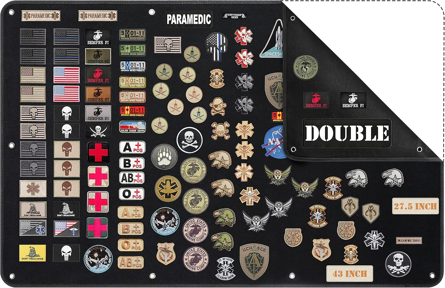 Uikro Tactical Patch Board, Military Patches Display Organizer for Collection Army Combat Morale Emblems image number 4
