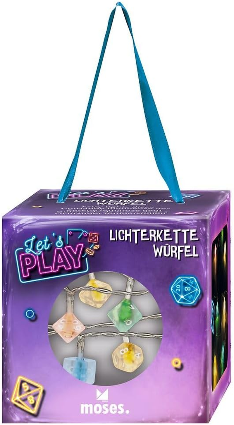 Moses. Let'S Play Cube Fairy Lights - LED Fairy Lights with Colourful Cubes, Soft Colour Changing, Timer Function, Battery Compartment with Decorative Case image number 1