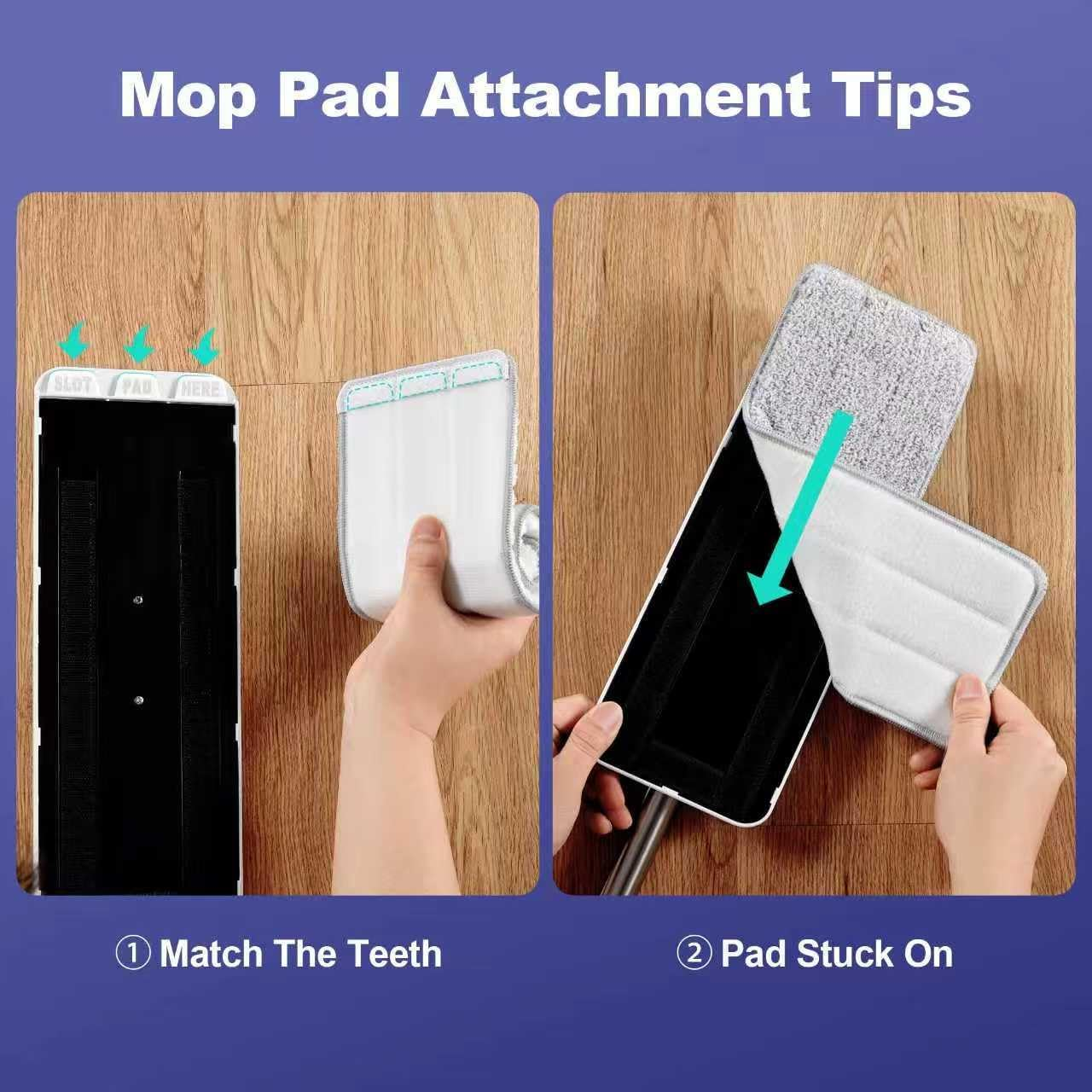 BOSHENG Mop and Bucket with Wringer Set, Flat Floor Mop and Bucket, with Long Handle and 2 Microfiber Reuseable Pads, Wet and Dry Use for Household Cleaning and Floor Cleaning image number 1