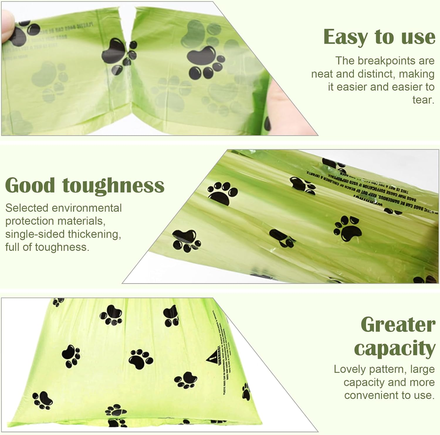 Dog Poop Bags, 24 Rolls Poo Waste Bags Refill Rolls Amazon Dog Poop Bags for Pet Dog Outing Accessories image number 1