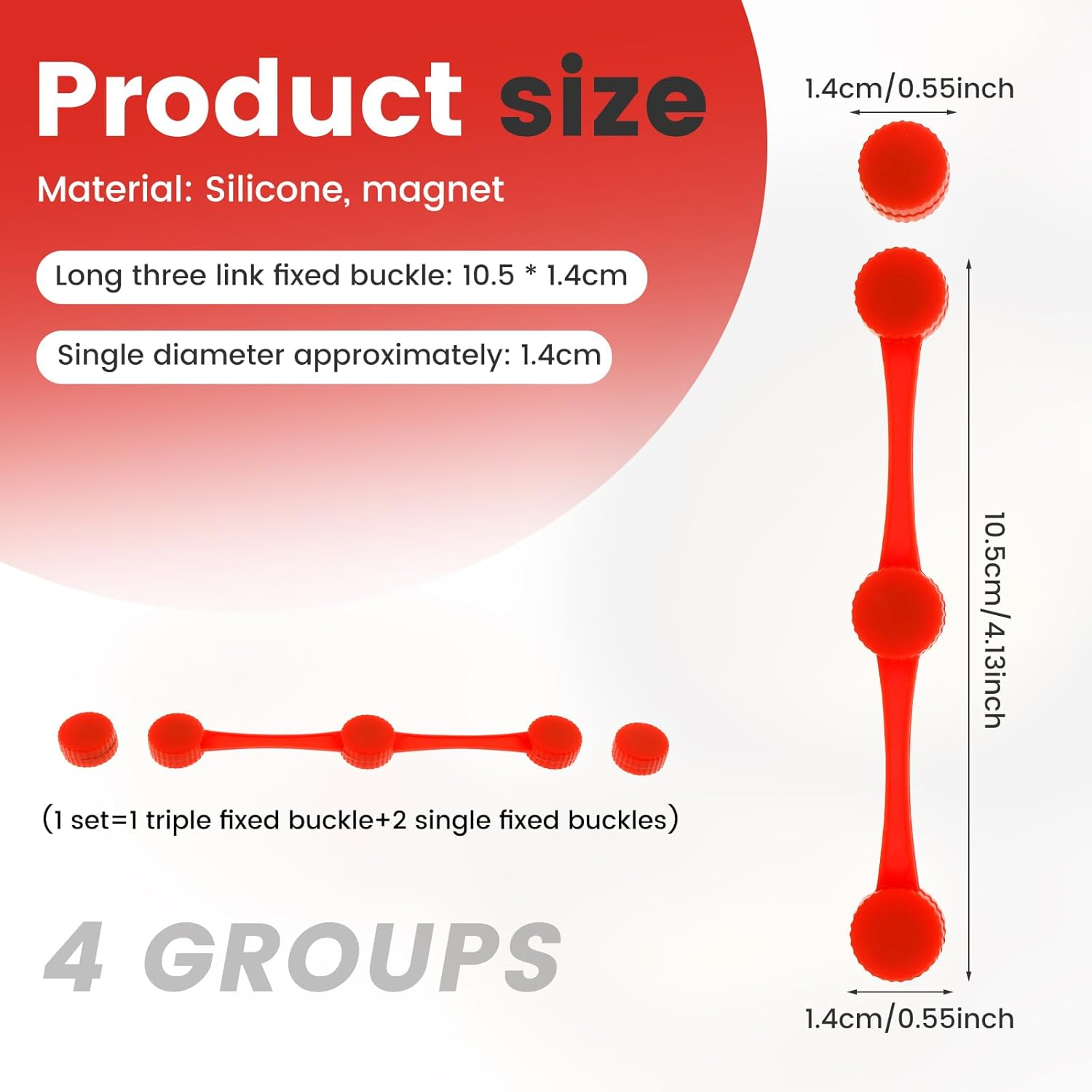 Set of 4 Air Fryer Magnet Silicone Buckle for Holding down Air Fryer Parchment Paper, Heat Resistant Parchment Paper Hold down Buckle, Air Fryers Accessories Parchments Liner Buckles for Kitchen image number 5