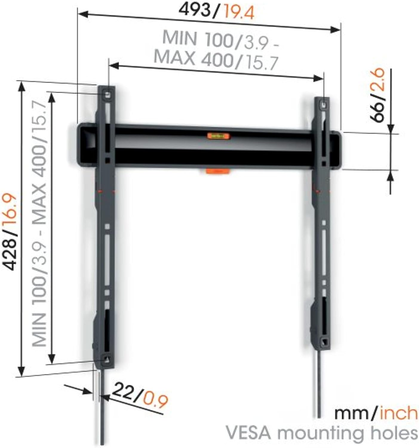 Vogel'S TVM 3405 Medium Fixed TV Wall Bracket image number 4