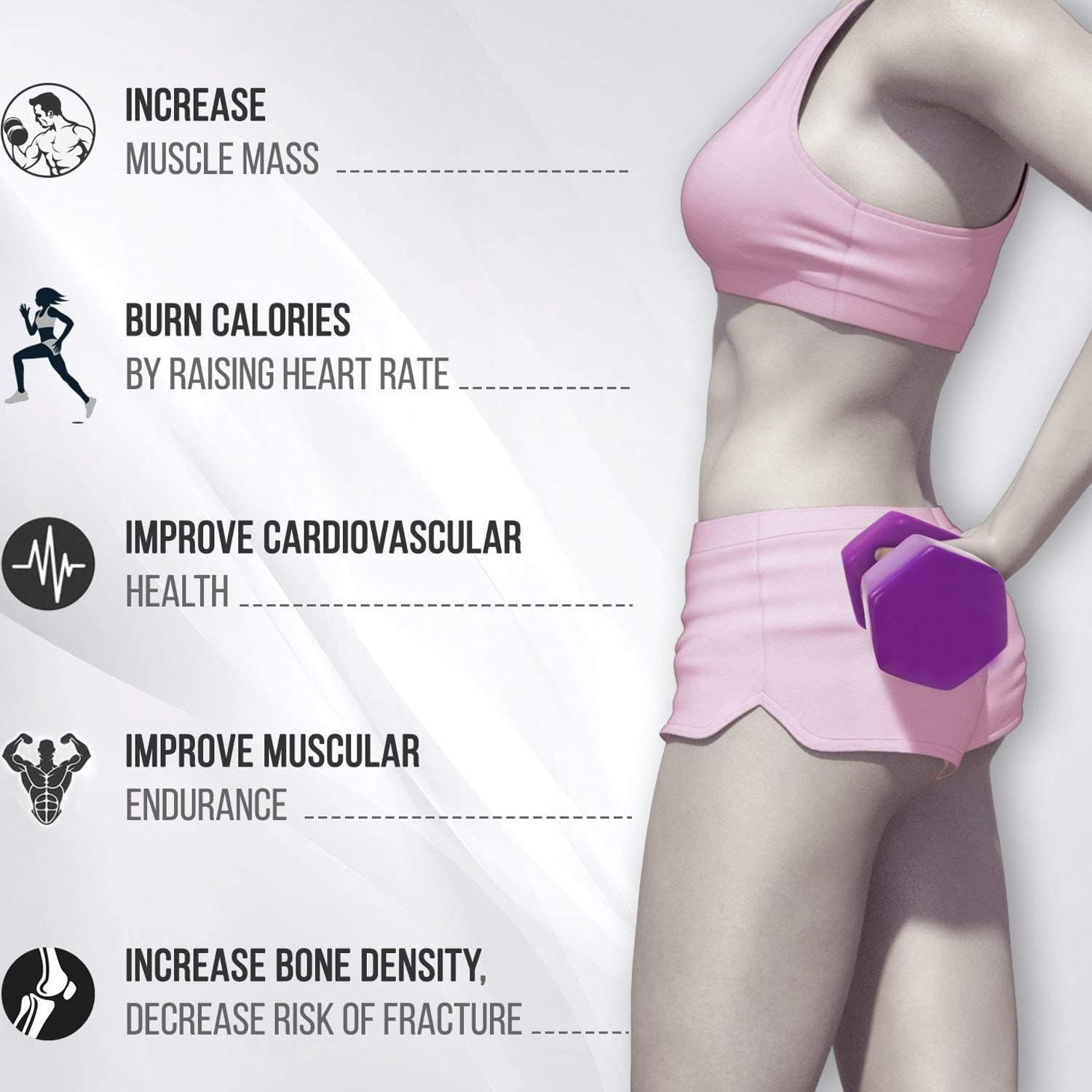 Vinyl Dumbbells, Hex Dumbbell Pair Vinyl Coated Dumbbell Set Hand Weights Home Gym Workout Equipment for Crossfit,Bodybuilding,Weightlifting,Sports Training