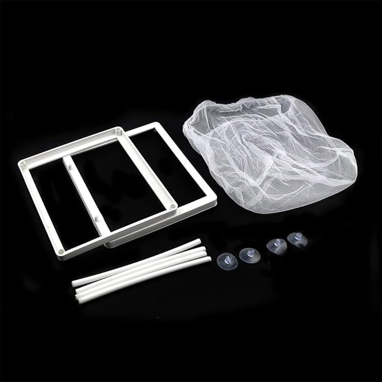 Roczential Fish Breeder Box, Fish Isolation Box Mesh Box, Juvenile Fish Separation Net, Isolating, or Domesticating Fitank Incubator Box, Fish Fry Hatchery with Suction Cups (Large) image number 3