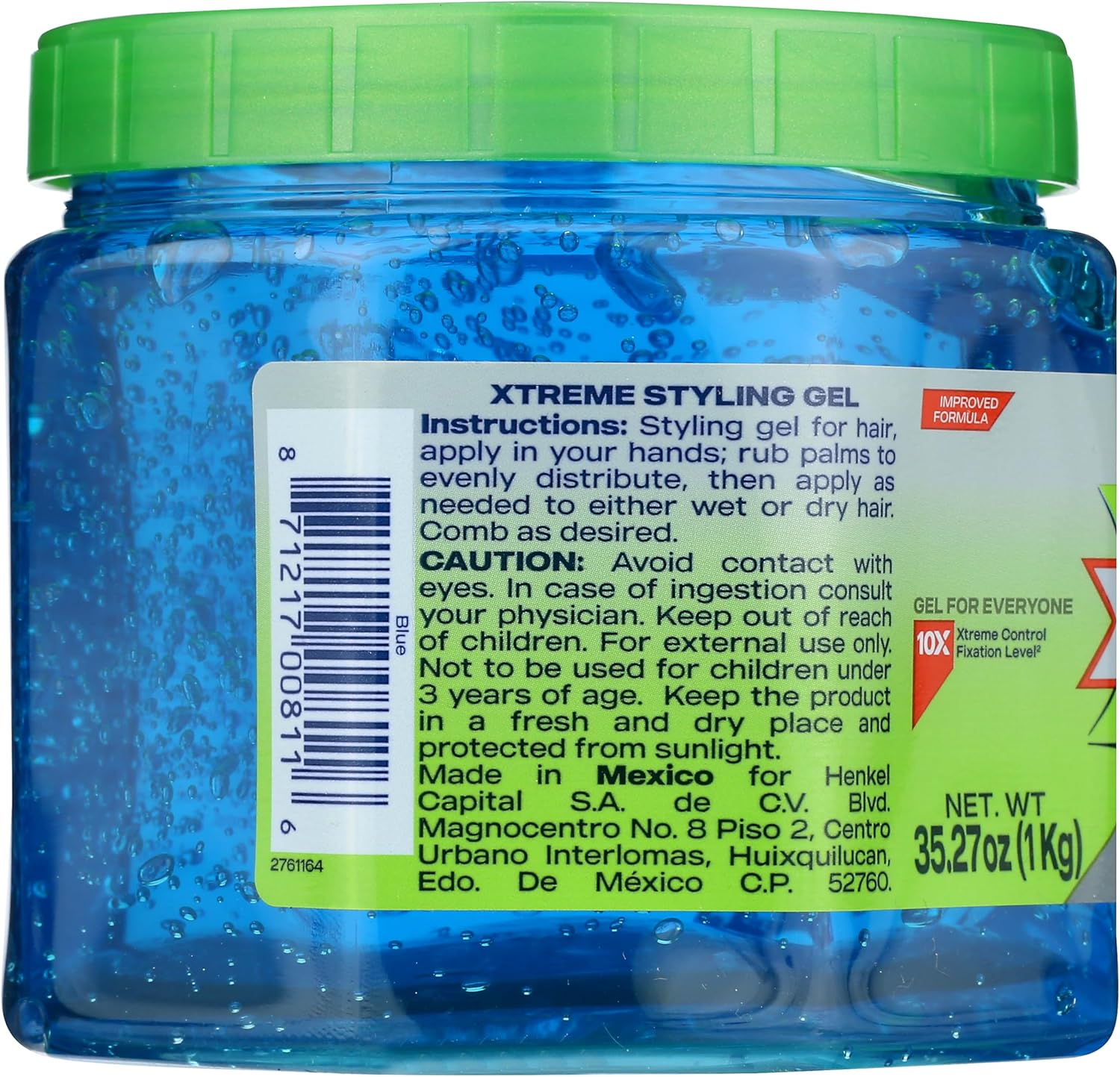 Xtreme Professional Wet Line Styling Gel Extra Hold Blue, 35.26 Oz image number 1