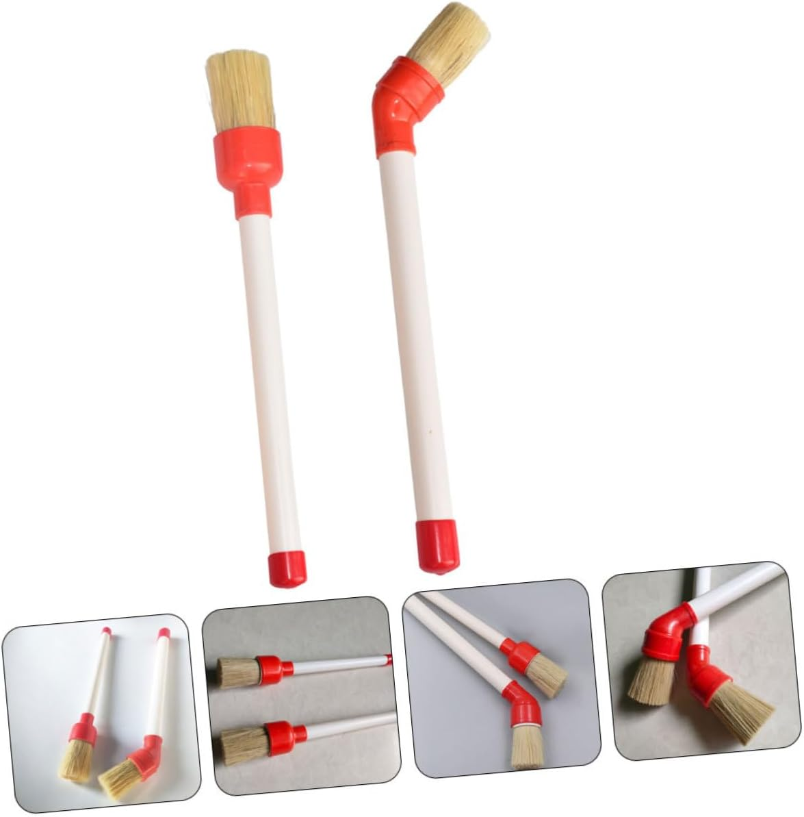 MUSISALY 2Pcs Car Tire Grease Brushes with Soft Bristles Automotive Wheel Cleaning Brush for Vehicle Tire Maintenance and Detailing Versatile Scrubbing Tool for All Tyres image number 2