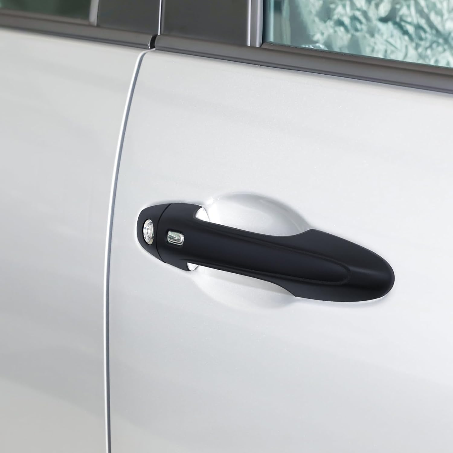 SUERAUTO4X4 Door Handle Cover for Toyota Hilux N80 2015-2024 Revo with Smart Keyless Entry, Matte Black Car Door Handle Scratch Protector Cover Trim Exterior Accessories, 4 Door image number 5