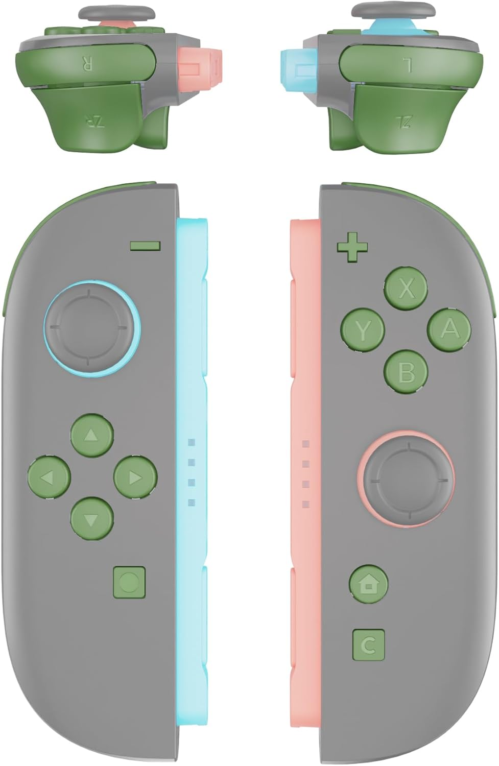 Extremerate DIY Replacement Full Set Buttons for Joycon 2, Custom ABXY Direction Keys Dpad + - C Home Capture Release L R ZR ZL Trigger Buttons for Nintendo Switch 2 Controller - White