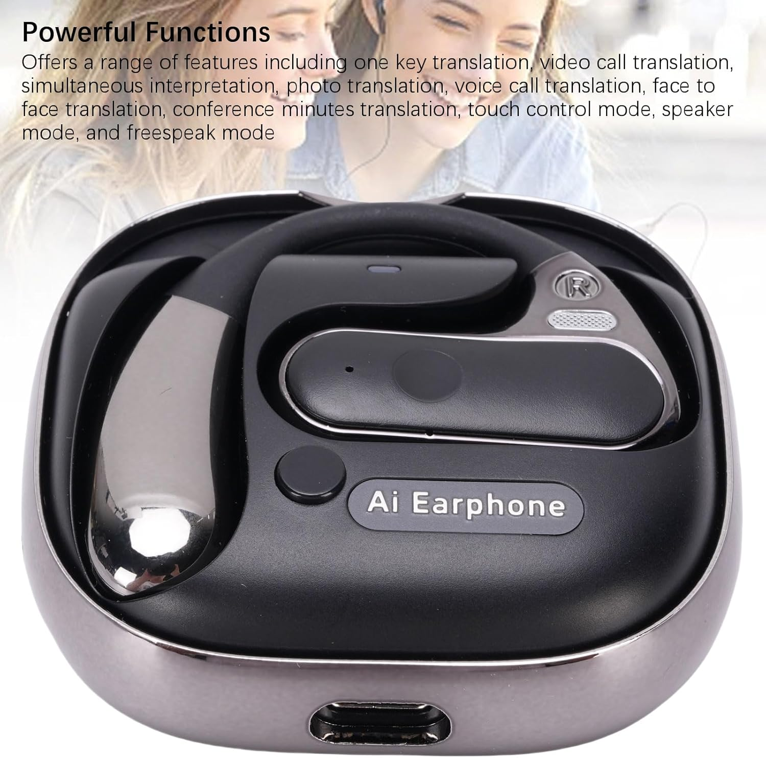 Sorandy AI Translation Earbuds Real Time, 130 Language Translator Earbuds, Touch Control Wireless Headphone with APP, Translation Device for Travel, Business, Learning, Meeting image number 4
