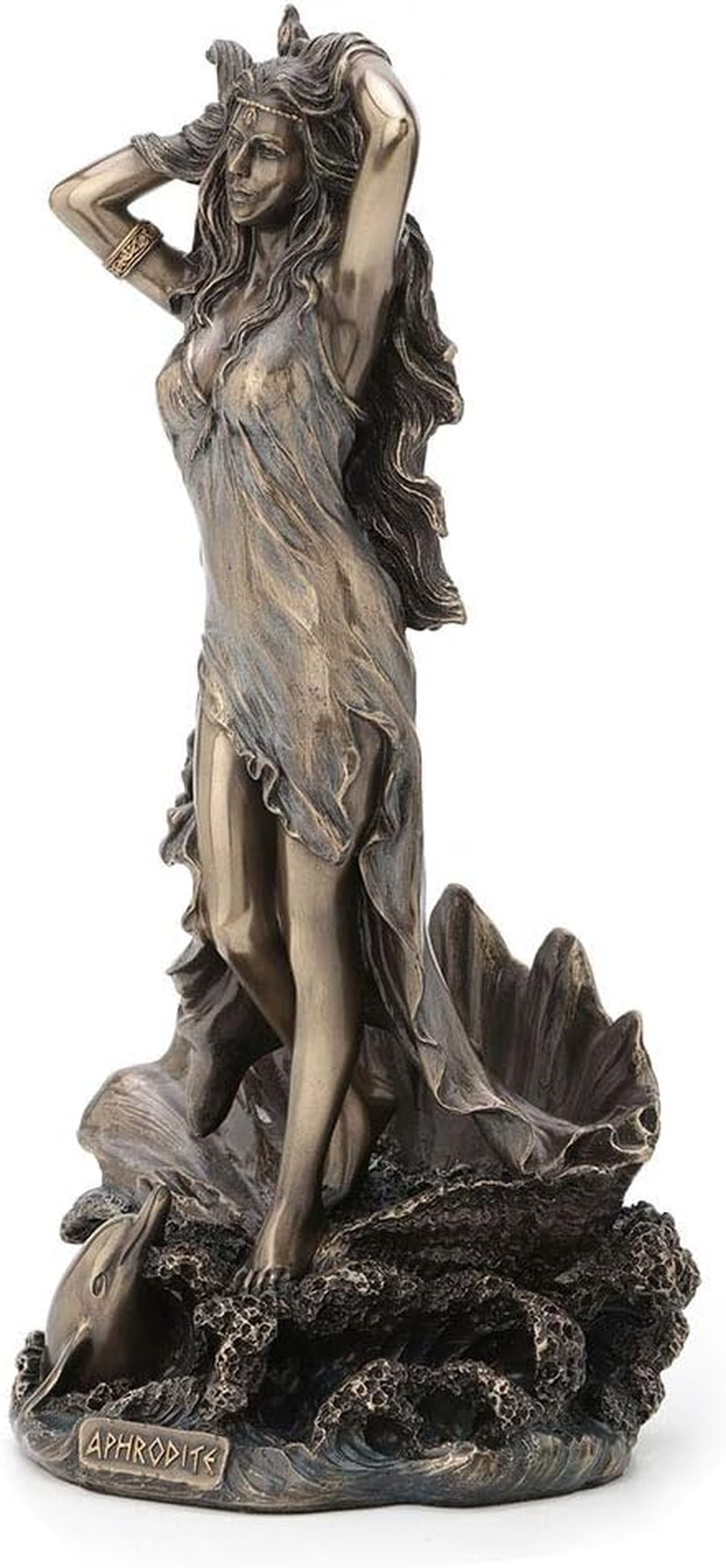 Veronese Design 11.5 Inch Aphrodite Rising from the Sea Greek Roman Goddess Antique Bronze Finish Statue