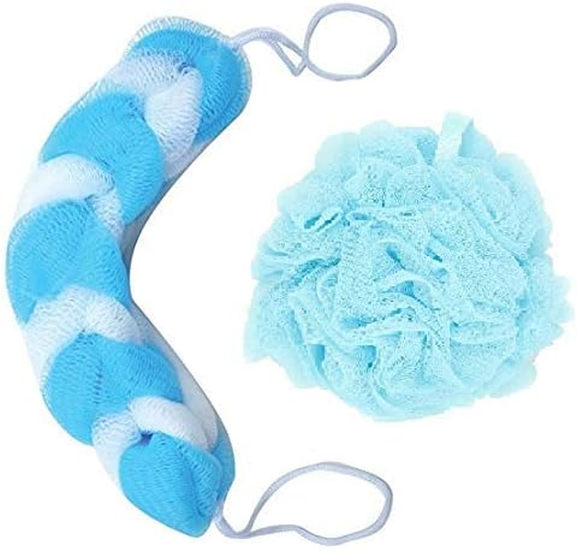 Shelter Combo of Bath Sponge round Loofah and Back Scrubber for Men and Women, Set of 2 (Pack of 1) image number 3