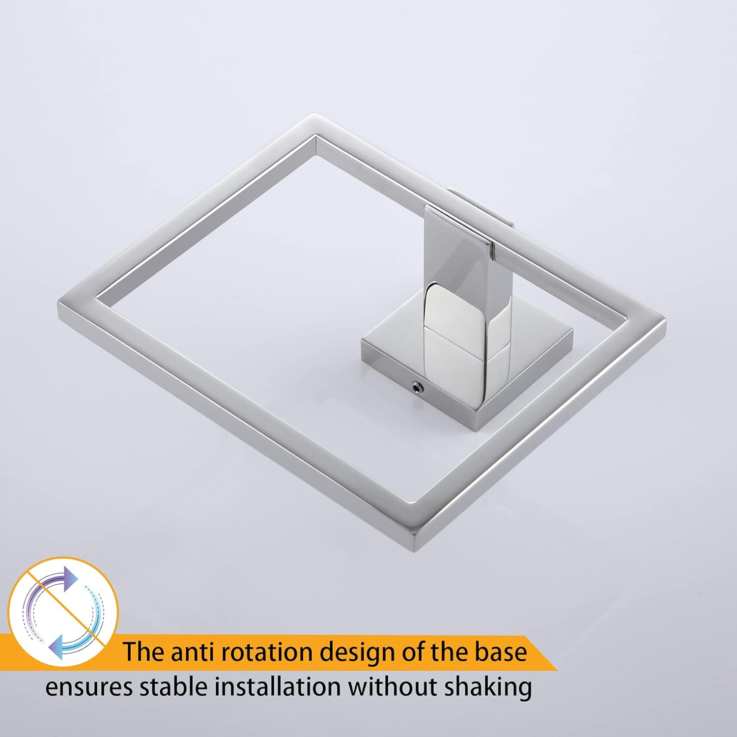 KOKOSIRI Bathroom Towel Holder Bath Towel Ring Towel Hanger Towel Rack Wall Mounted Stainless Steel Mordern Style, Polished Chrome, B3004CH