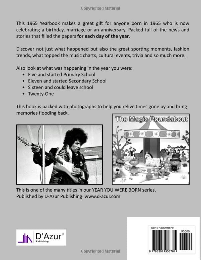 1965 the Year You Were Born: UK and World News from Every Day of the Year. a Gift Book for Men and Women image number 1