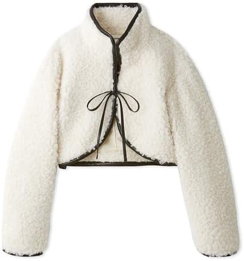 Lily Brown LWFC244136 Women'S Ribbon Boa Coat