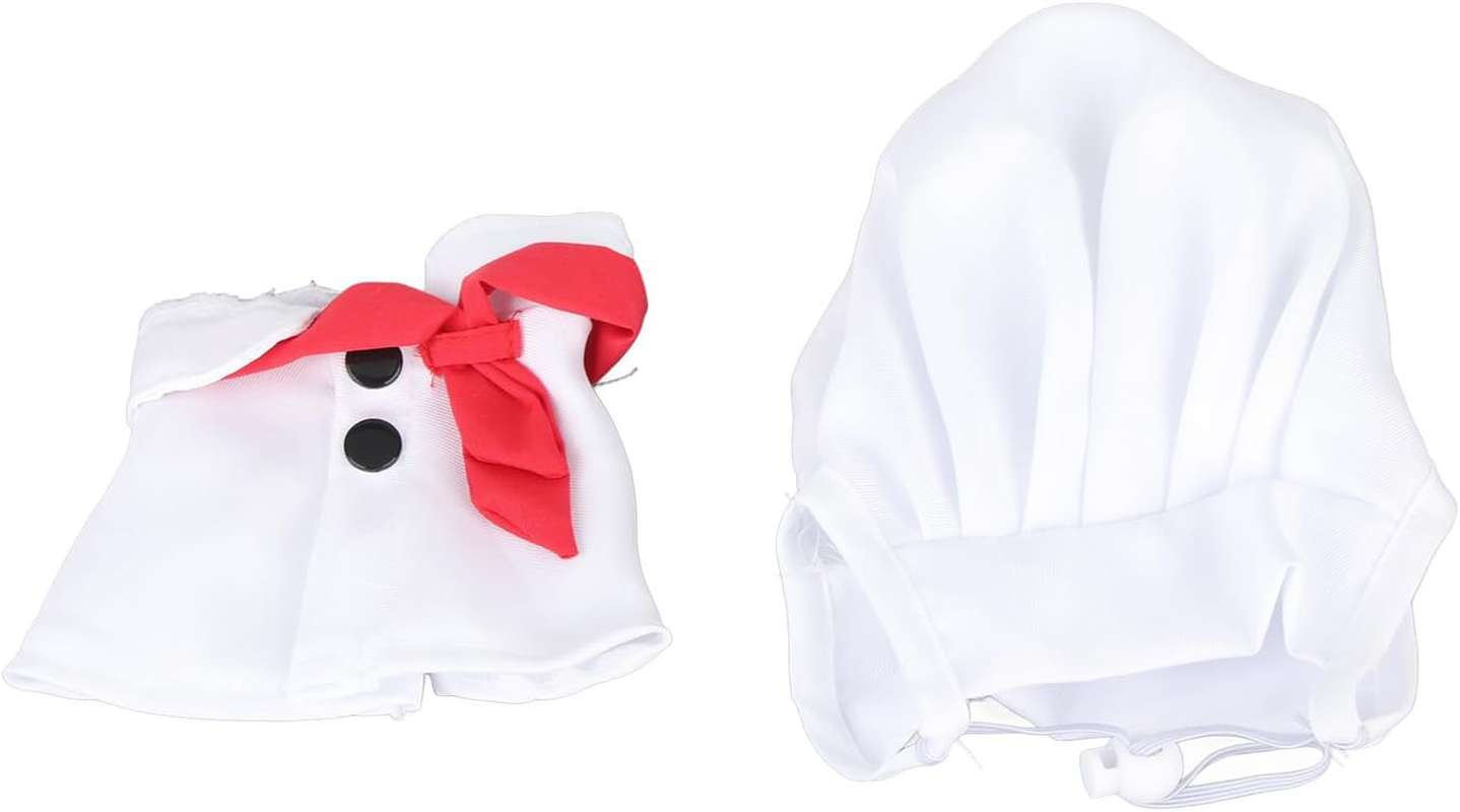 Cute Pet Chef Costume, Size Adjustable Washable Pet Clothing for Cat Dog Hat and Cape, Dog Chef Hat, Baker Outfit for Cats (L) image number 1