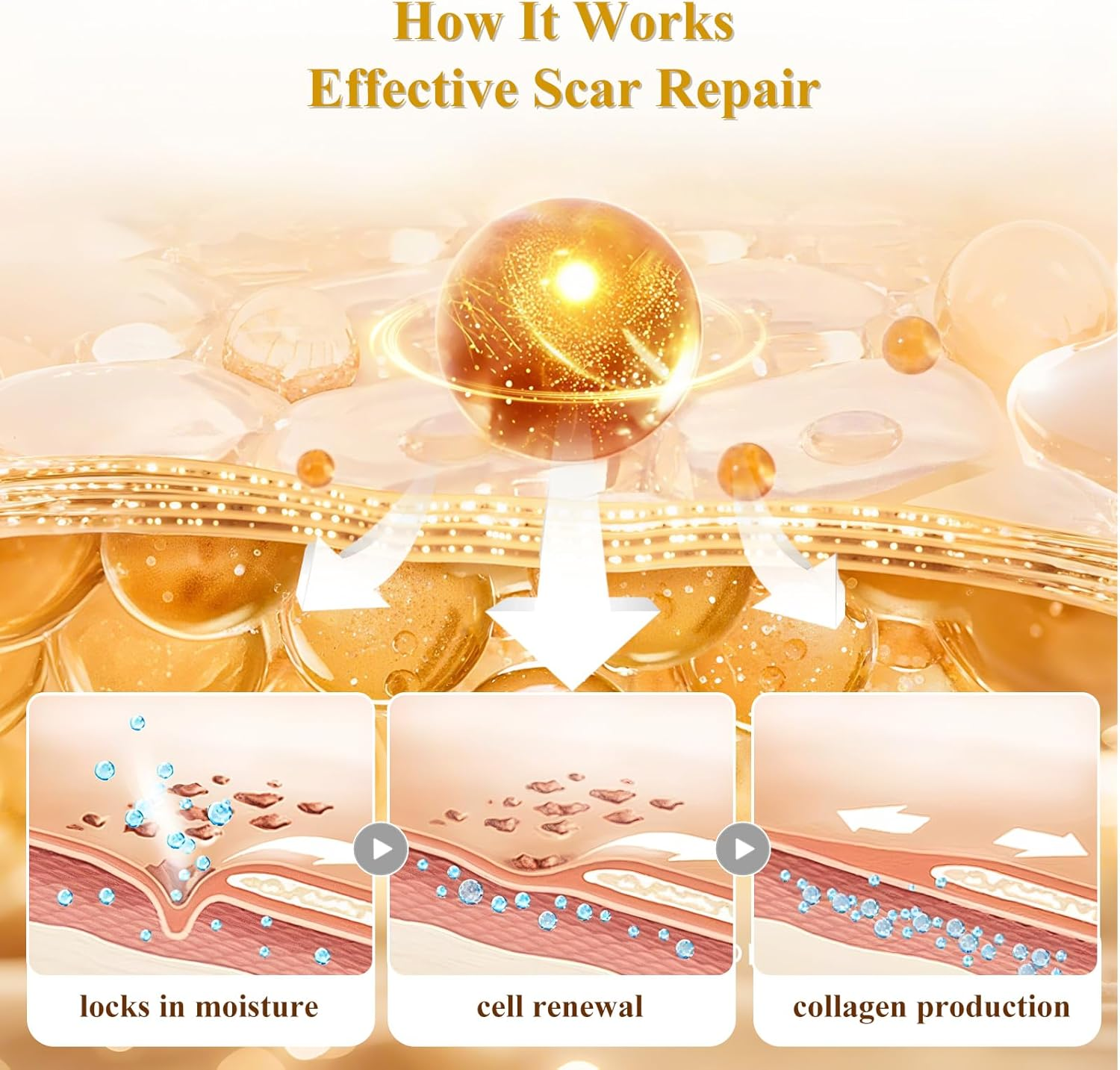 Silicone Scar Cream Scar Gel, Advanced Scar Cream for Surgical Scars, C-Section, Injury, Stretch Marks, Acne, Burns, Keloids, Old & New Scars, 1.85 Oz (55G) image number 4