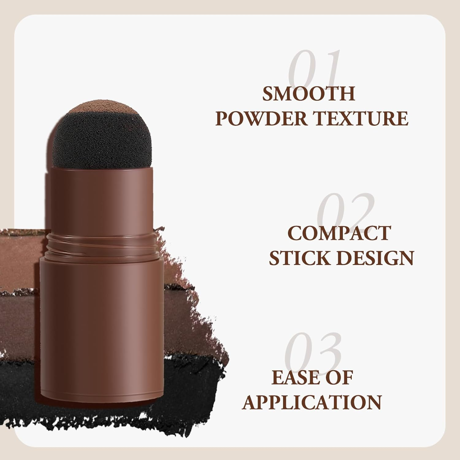 Boobeen Root Touch up Powder Stick, Hair Powder Root Concealer for Gray Hair, Hairline Powder Root Cover up for Thinning Hair image number 6