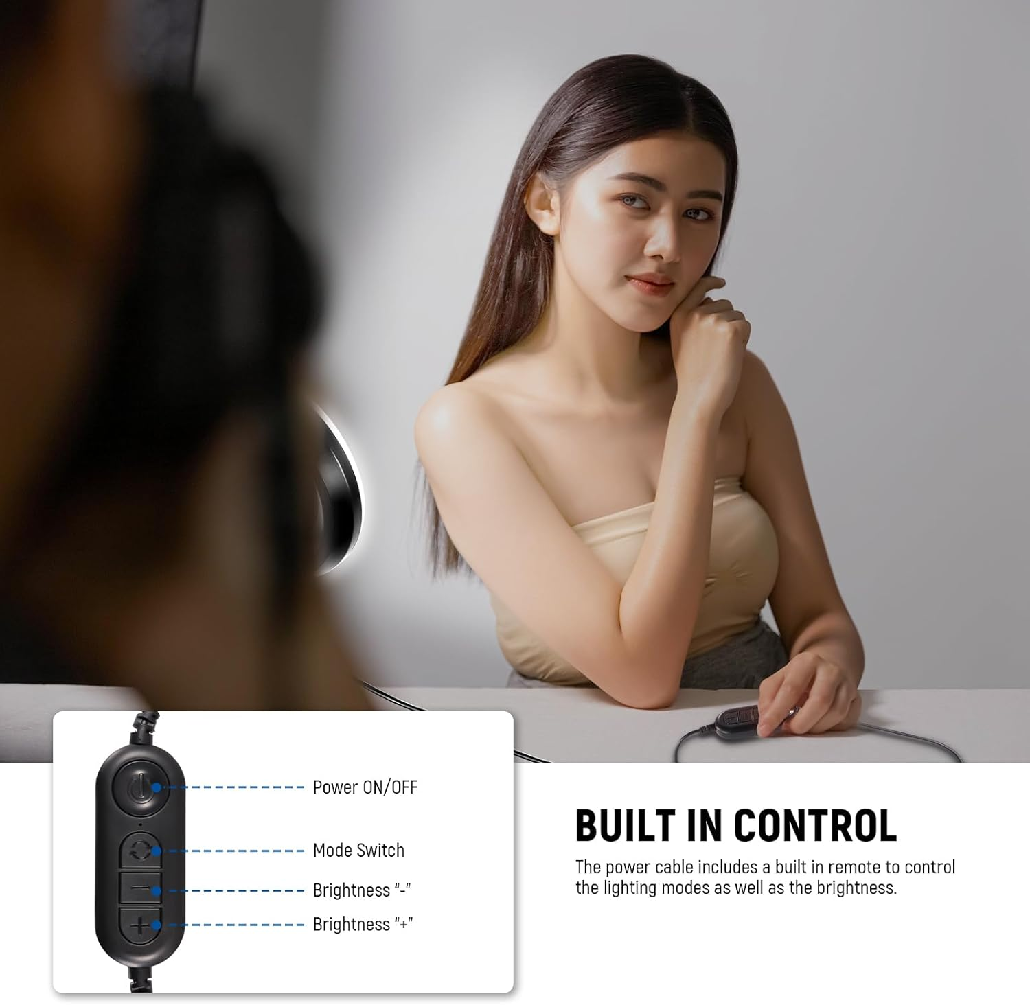 NEEWER Basic 5" Ring Light for Video Conference Lighting, Clip on Light Kit with Desk Tripod Stand for Monitor Laptop Computer Zoom Call Live Streaming Remote Working Learning Video Recording, BR60 image number 4