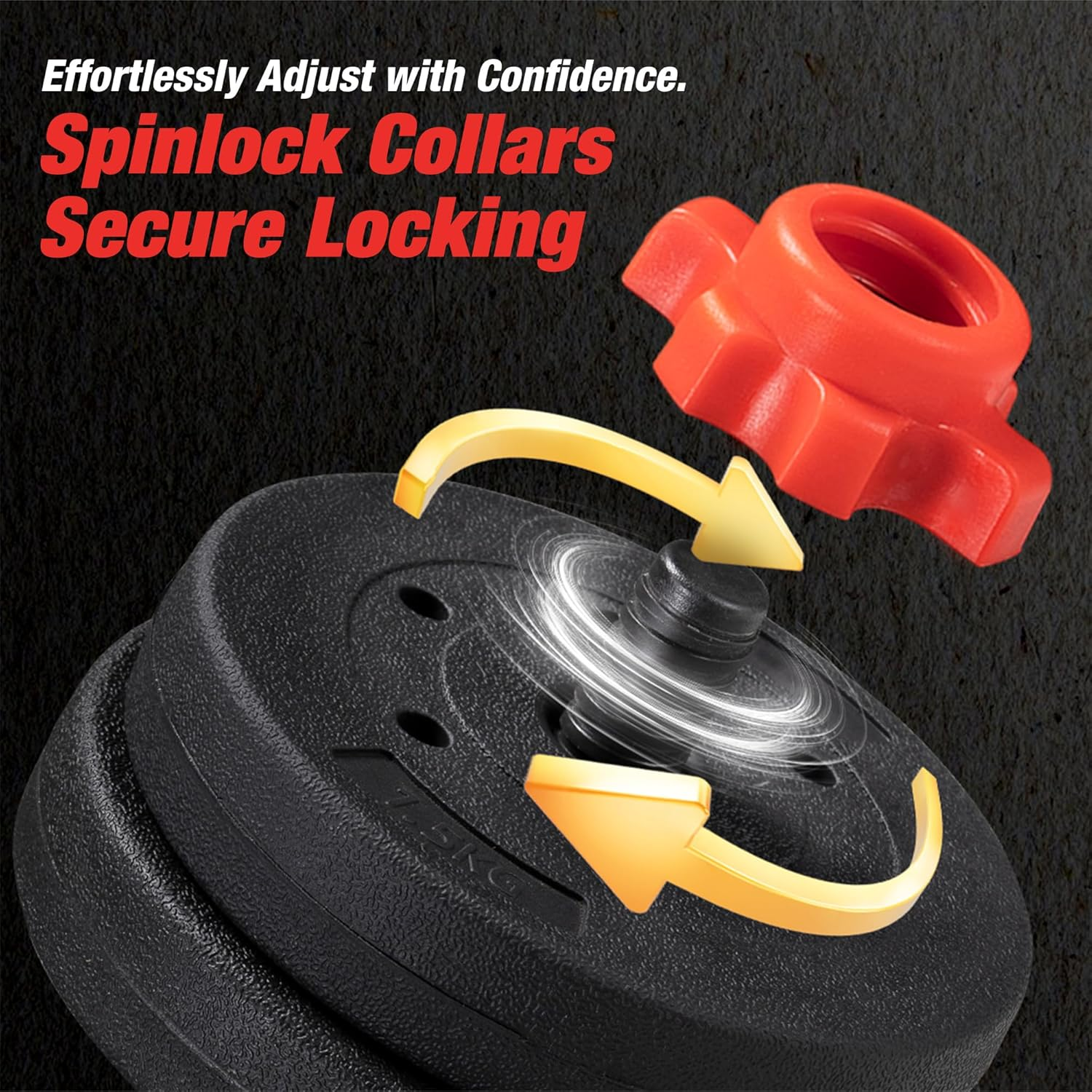 Propulse Adjustable Dumbbell Set &ndash; Dumbbells & Barbell Set with Connector, Multifunctional Home Gym Equipment for Men/Women, Convertible to Kettlebell, Push-Up Stand, Compact Cast Iron Weight Plates&zwnj; image number 4