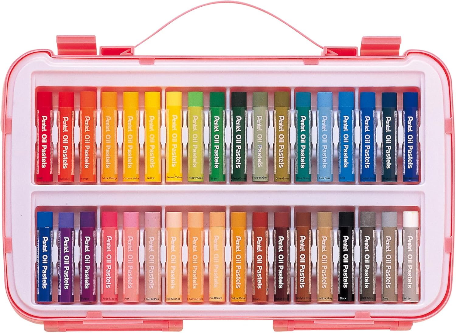 Pentel Arts Oil Pastels in Hard Case, One Pack of 36 Assorted Colours (OGHTP36E) image number 1