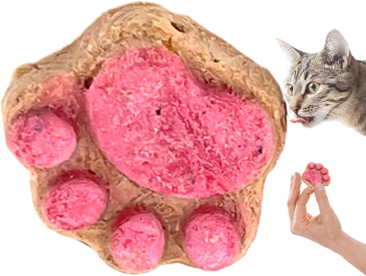 Cat Paw Snacks - Natural Healthy Cat Snacks Treats | Kittens Foods Treat | Snacks Paw Biscuits | Healthy Treats | Shape Food | Biscuits Dry for All Breeds image number 1