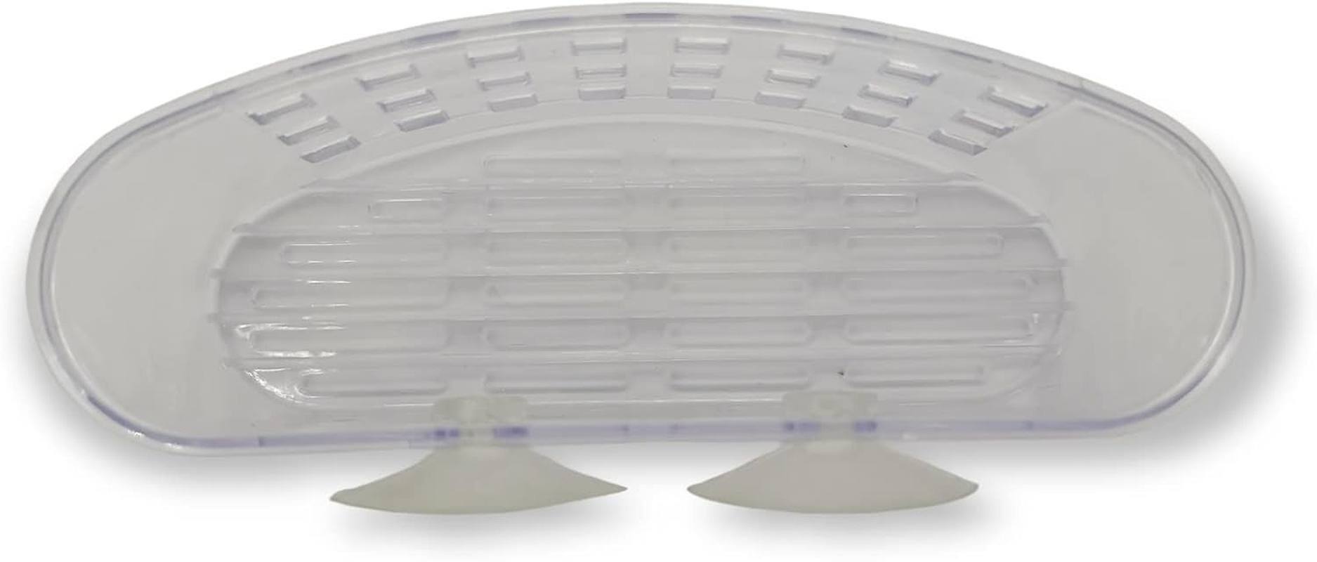 Handy Housewares Kitchen Sink Caddy Dish Soap Scrubber Sponge Holder Basket with Suction Cups - Clear (1 Pack) image number 1