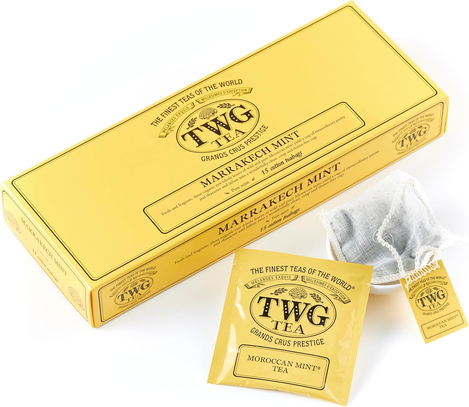 TWG Tea | Chamomile | Herbal Tea | Decaffeinated & Theine-Free | 15 Hand Sewn Cotton Tea Bags | Giftset image number 5