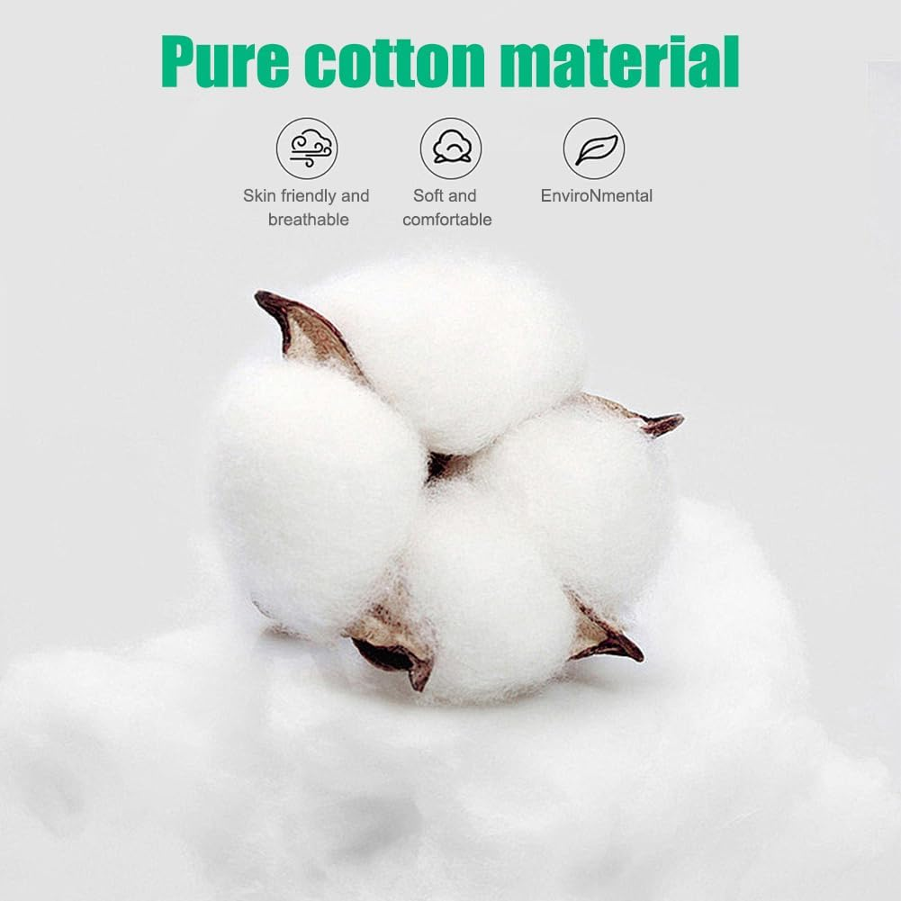 YSHIGUING Makeup Remover Pads for Face 300 Count Premium 100% Cotton Rounds Organic Cotton Rounds, Pearl Cotton Sheet,Hypoallergenic,Lint-Free for Face Cleansing, Applying Facial Toner & Nail Polish image number 5