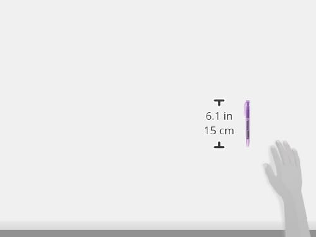 CROWN H-500 Highlighter Pens Chisel Tip Slim Highlighters - Pack of 12 - with Bright Fluorescent Ink - Purple, 876017