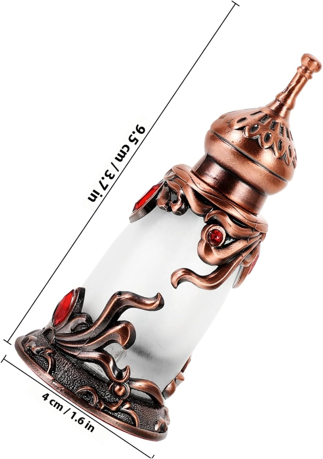 CATIEBYE Vintage Alloy Perfume Bottle Refillable for Essential Oils Decorative Lightweight Vintage-Style Scent Container Elegant Travel-Friendly Fragrance Storage for Bedroom and Dressing image number 1