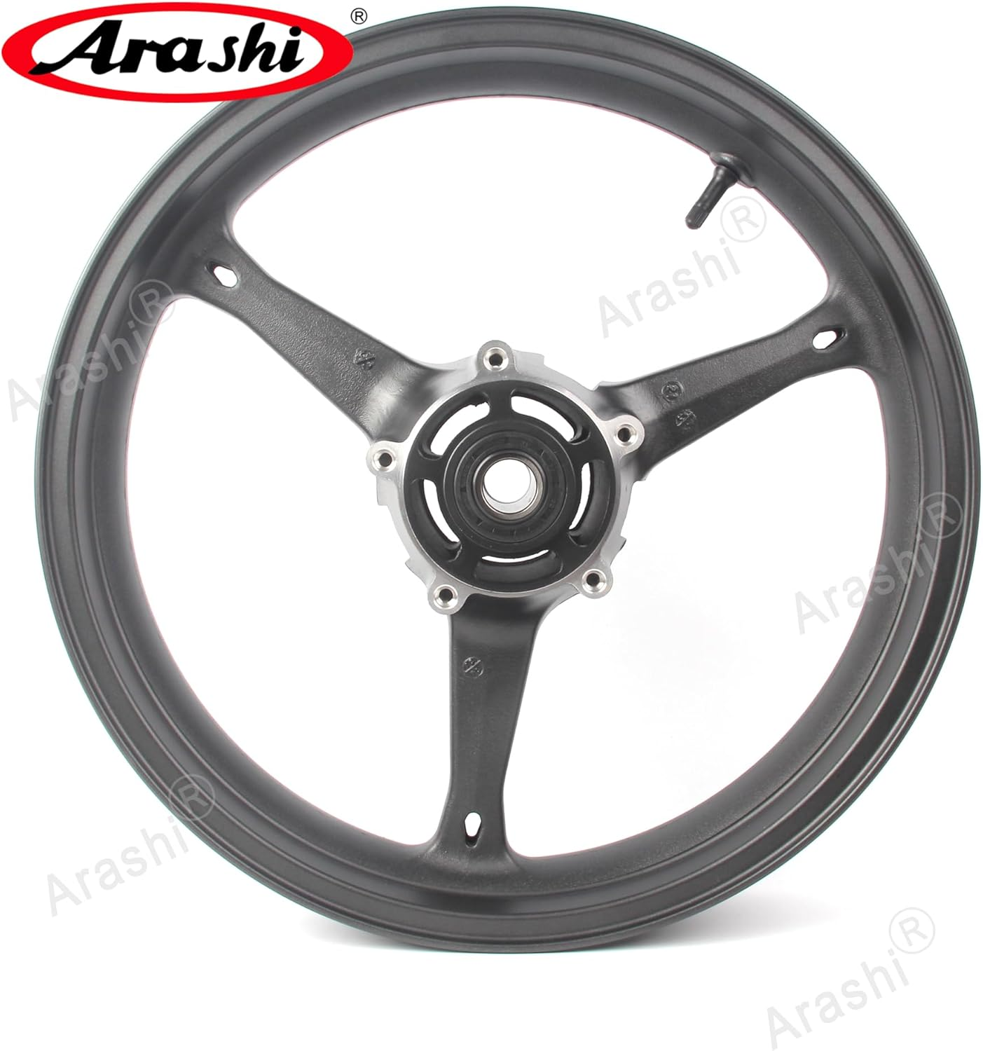 Arashi Front Wheel Rim and Brake Discs Rotors for Suzuki GSXR 600 750 2006-2007, GSXR 1000 2005-2008, Motorcycle Replacement Accessories Parts Matte Black image number 2