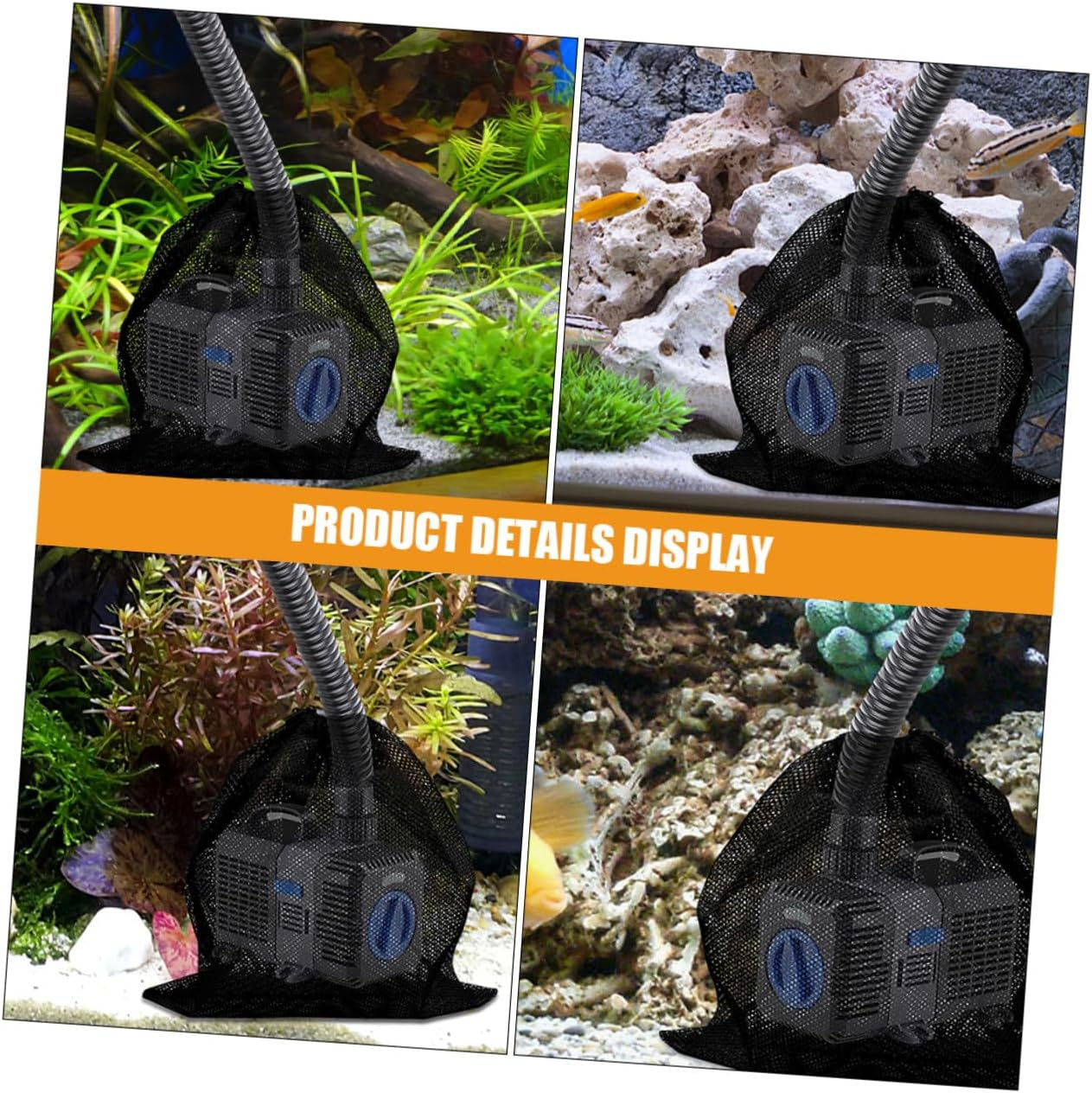 4Pcs Large Pump Filter Bags with Drawstring Mesh Barrier Pouch for Swimming Pool Pumps High Capacity for Aquariums and Fish Tanks image number 4