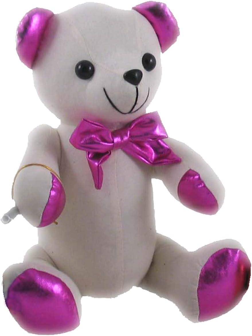 Elka Australia 5606-PKM Autograph Teddy Bear Soft Plush Toy, Pink Metallic, Large