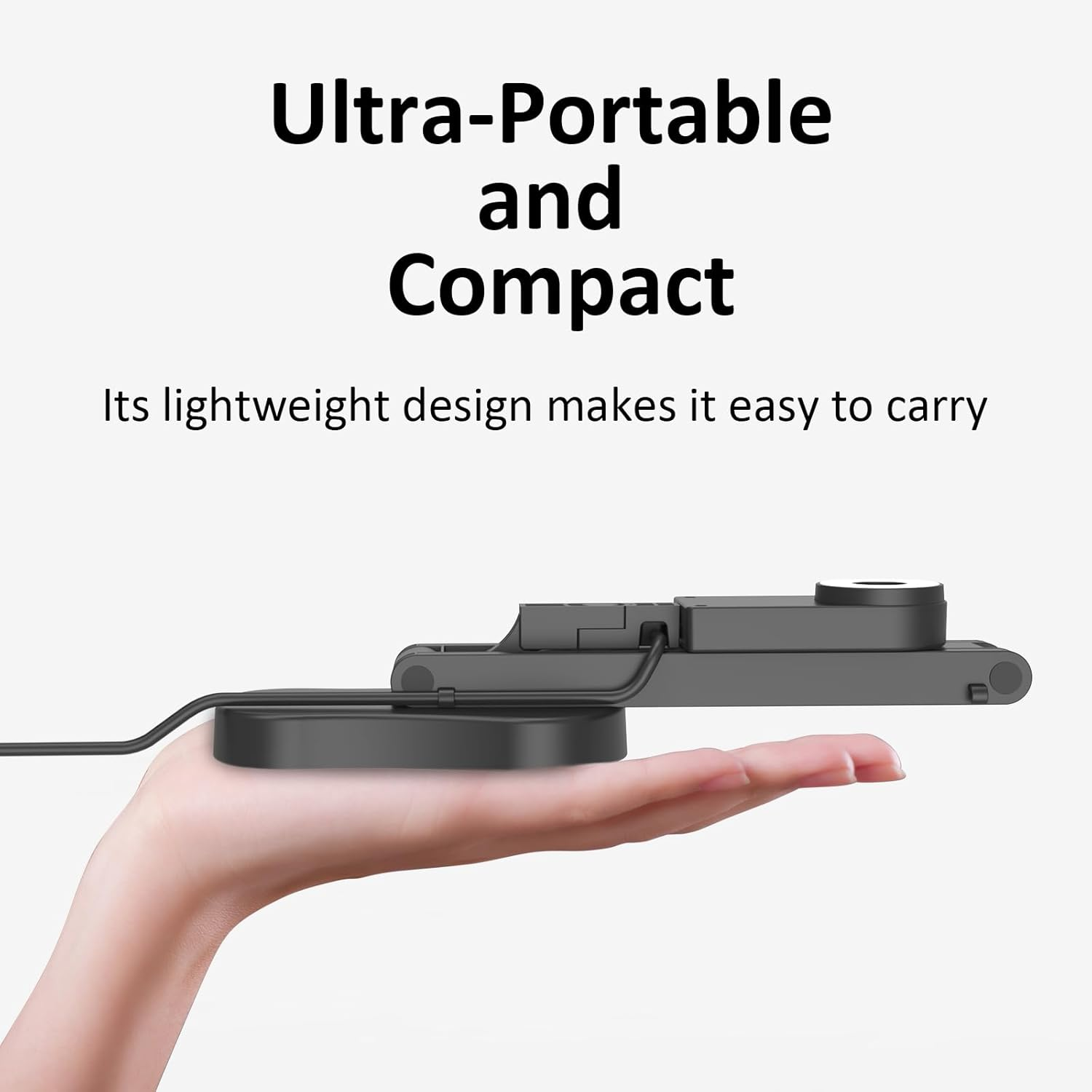 Gawervan 8MP USB Document Camera, Visualiser Classroom for Teaching with 3-Level LED Light, Image Invert Function, Fold, Dual Microphones for Mac OS, Windows, Chromebooks Work for Distance Learning