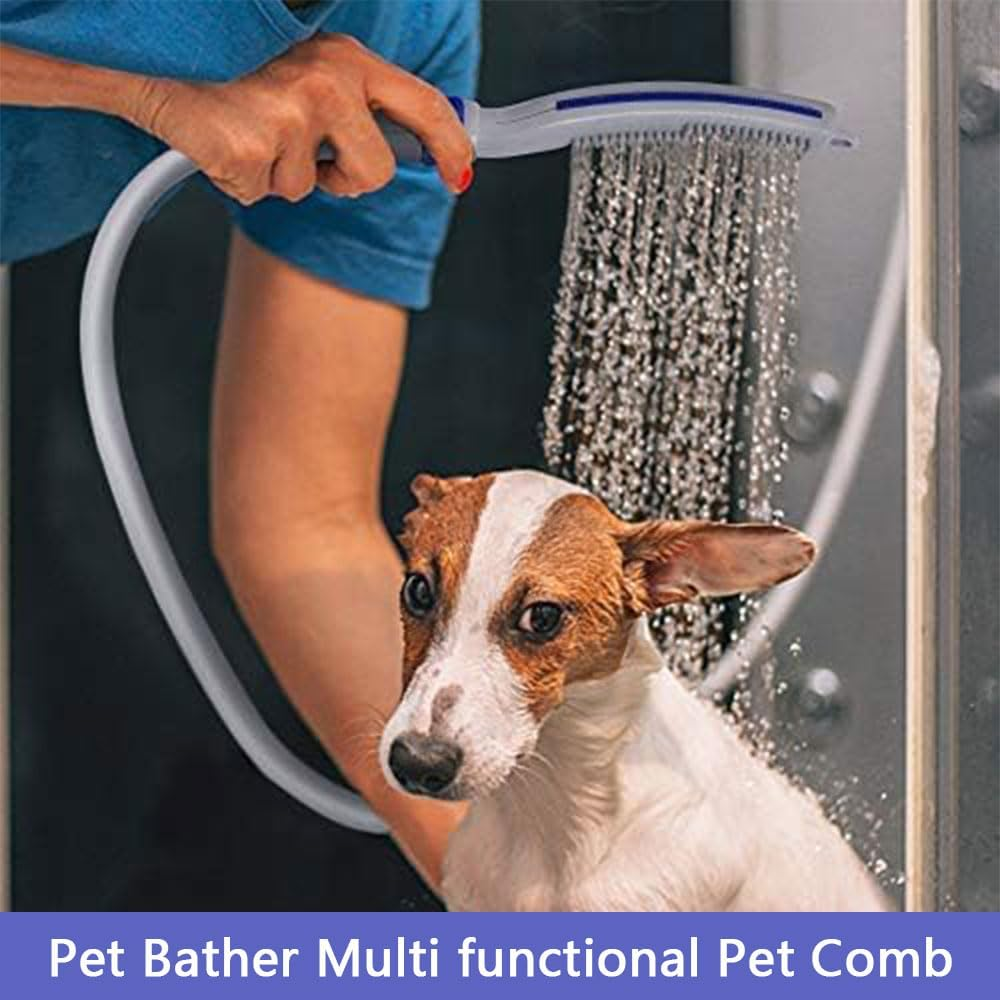 Pet Bathing Tool with Brush &ndash; Multifunction Dog Shower Sprayer with Adjustable Water Flow, 2.5M Hose Grooming Shower Set for Dogs & Cats, Easy Wash & Deshedding Pet Bath Kit image number 5