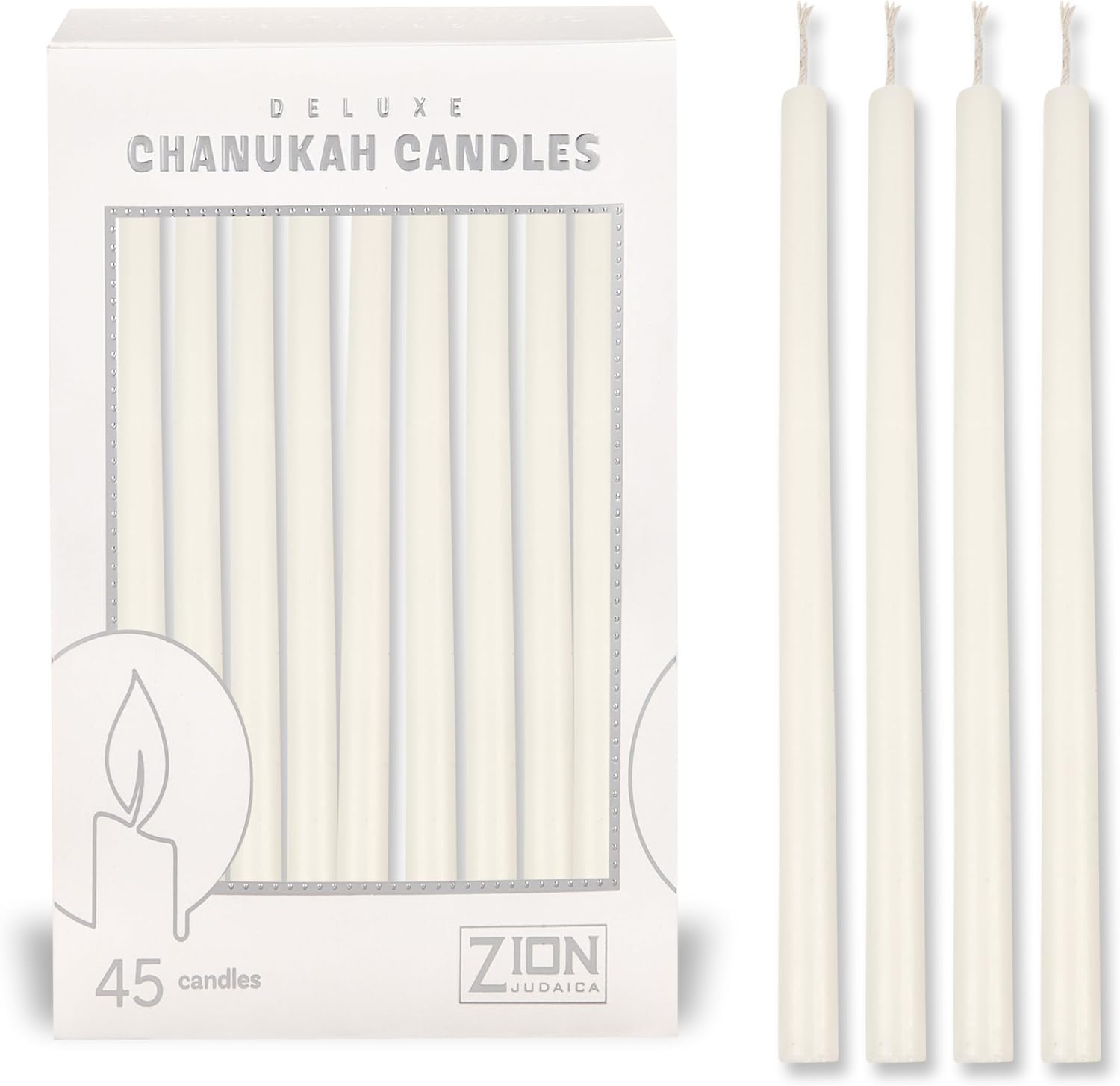 Value Complete Menorah Kit - Traditional Grace Hanukkah Candle Menorah with 44 Chanukah Candles, 4 Dreidels. Chanukkah Handbook Guide a Sack of Chocolate Gelt (Satin Gold) image number 2