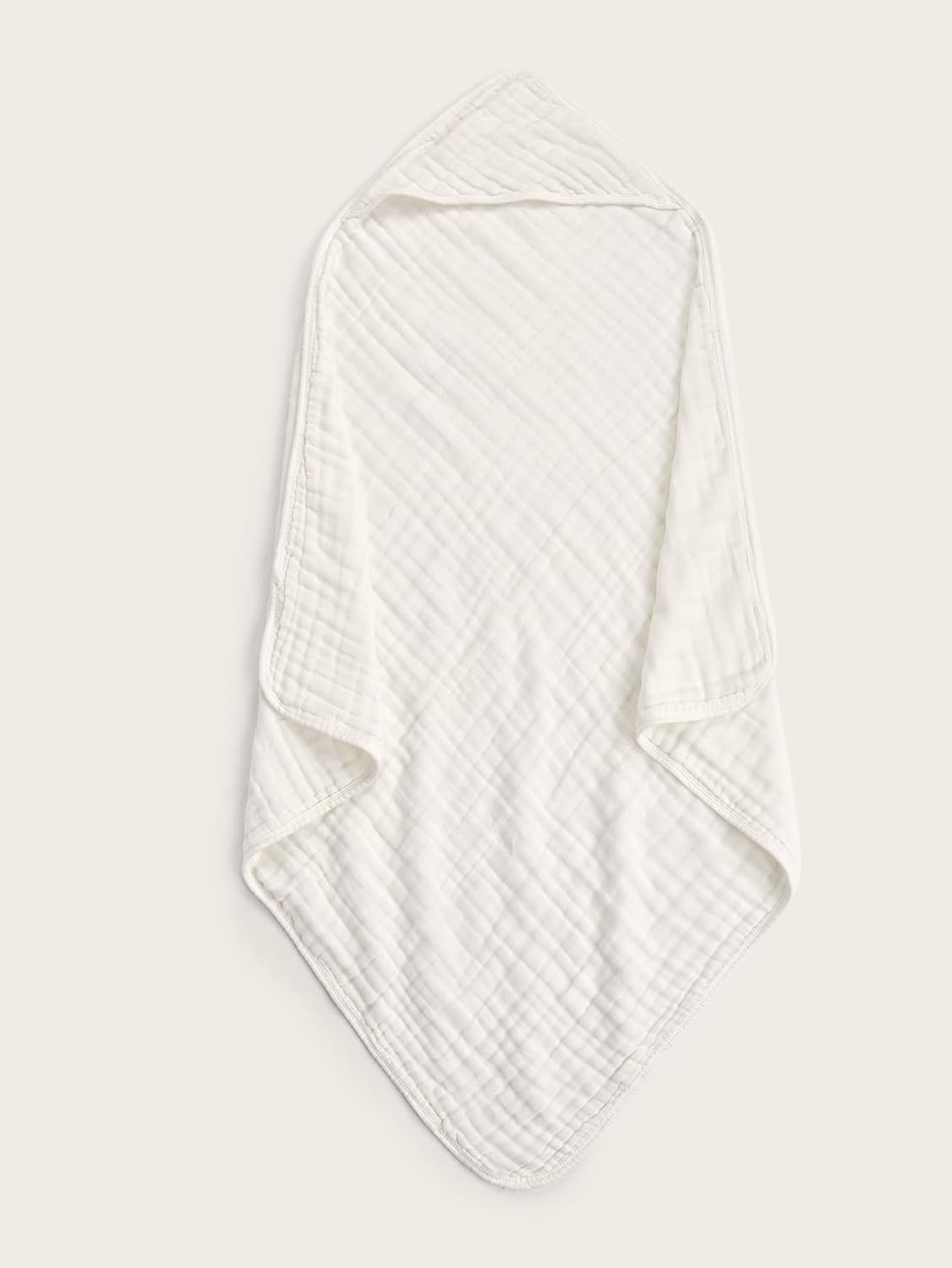 TMIELYBS Muslin Hooded Baby Towels 4Pack - 32X32 Inches, Premium 6-Layer 100% Cotton Extra Soft Absorbent Bath Towels for Infant, Newborn Gift Set (4 Pure Colors)