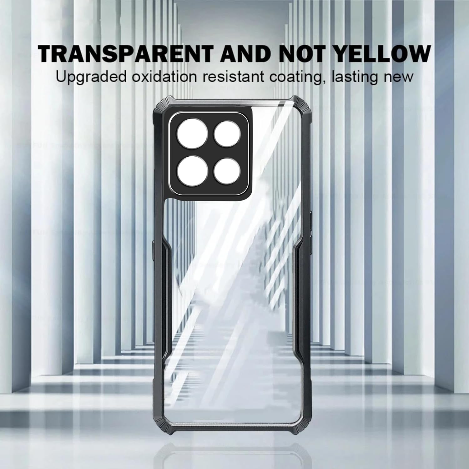 Case for Motorola Moto G86 + Screen Protector, ELECTRO-WEIDEWORLD Hybrid Shockproof PC Back + TPU Frame Case with Corner Bumpers[Drop Protection], Ultra-Clear & Scratch Resistant Phone Case image number 6