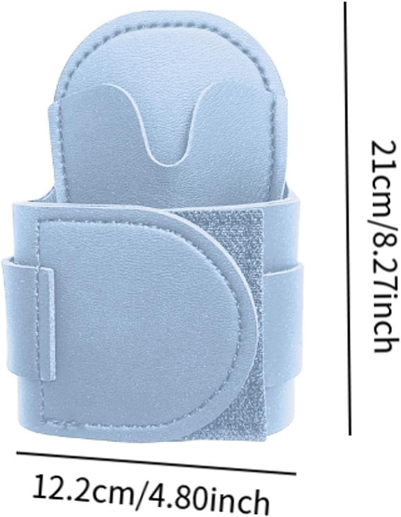 Oshhni Stethoscope Hip Holder Storage Nurses, Doctors Rack Waist Bag Accessories PU Leather Carrier Stethoscope Holder Clip, Light Blue - Navy Blue image number 7