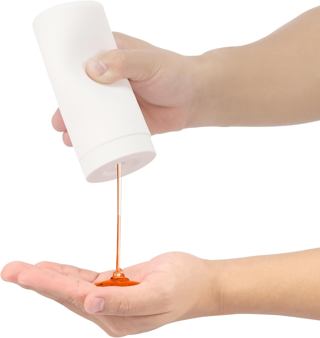 Silicone Dish Soap Dispensers, Refillable Dish Soap Squeeze Bottle, 240Ml Dishwashing Liquid Dispenser, Portable Hand Soaps Bottle for Kitchen Sink (White)