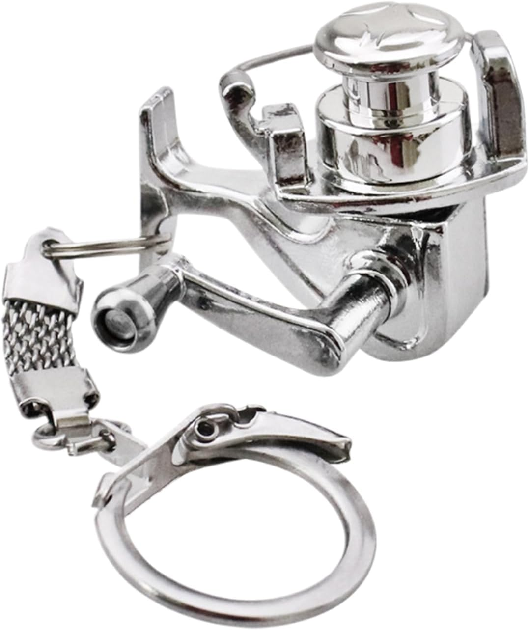 Fmtwphn Bag Charm,Metal Fishing Reel Pendant,Drum Wheel Keychain Bag Pendant - for Purse Luggage Phone Wallet Handbag Car Office Travel Party Home School Angler Women Men Kids