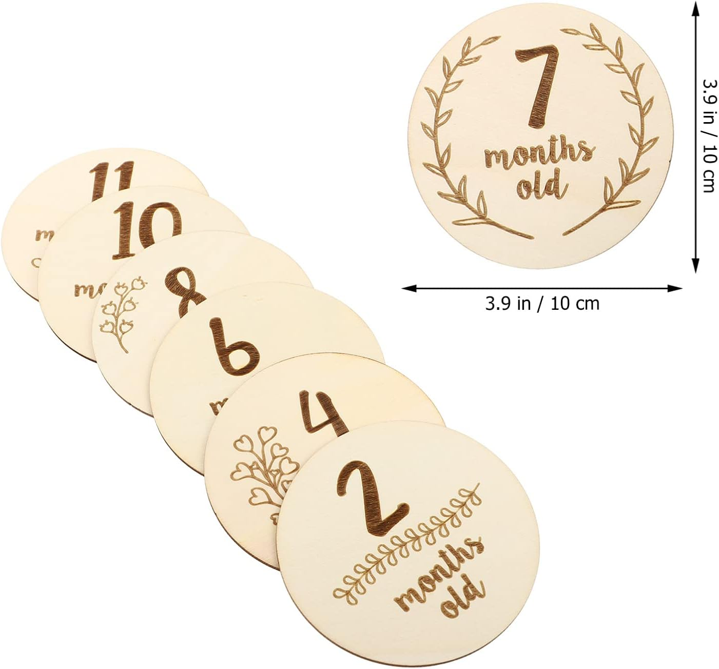 6Pcs Baby Monthly Achievement Cards Double-Sided Infant Growth Photo Props Newborn Essentials for Monthly Photography and Birthday Keepsakes image number 1