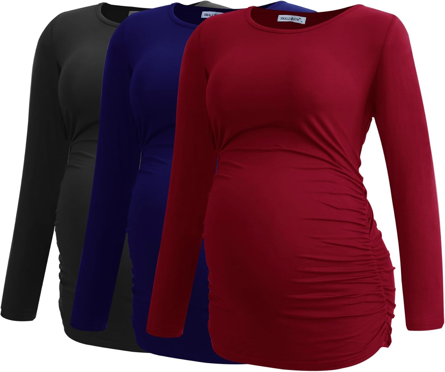 Smallshow Women'S Maternity Long Sleeve Maternity Top Pack of 3