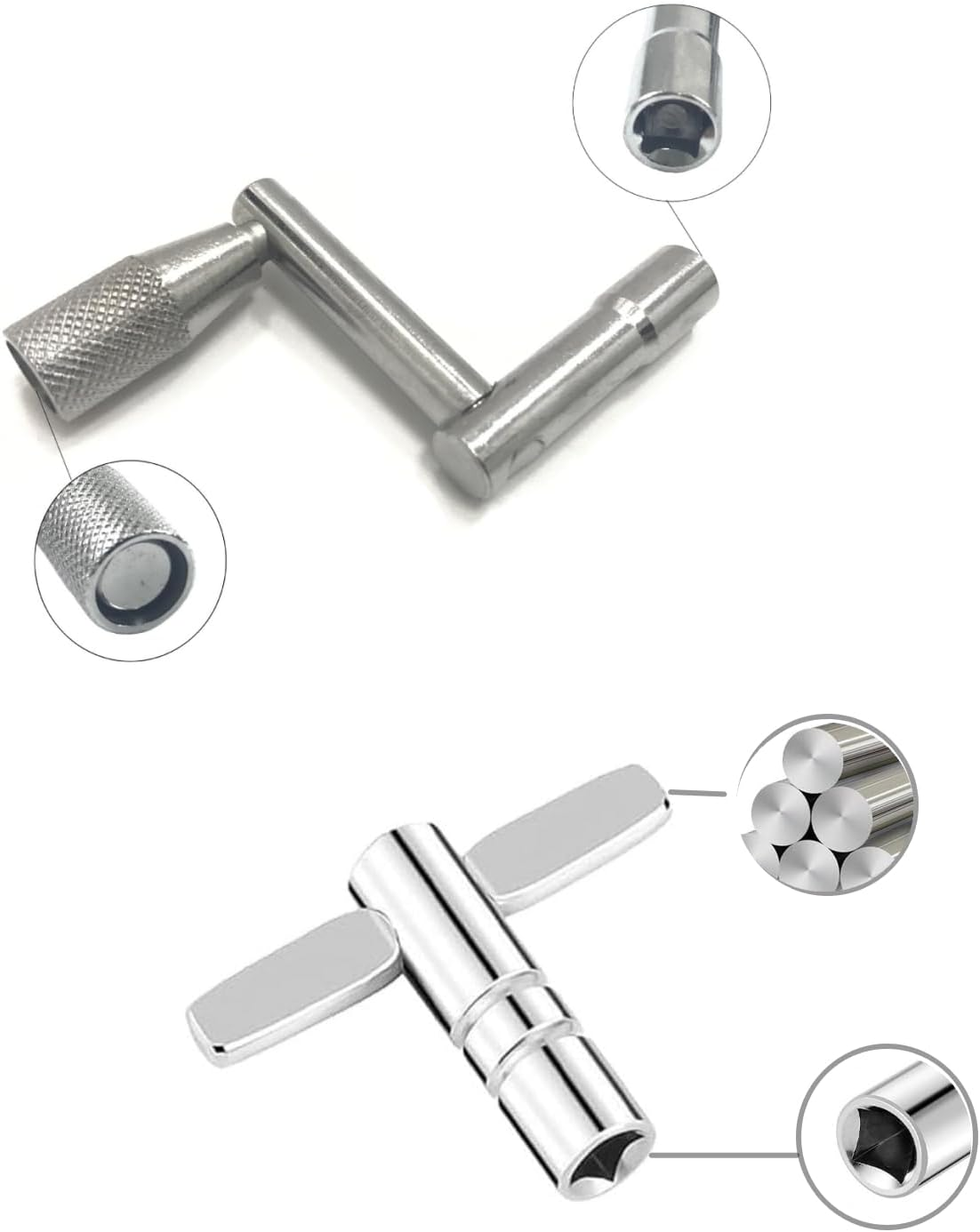 Universal Drum Kit Accessories Z T Drum Keys 3Pcs Drum Tuning Key with 1Pcs Continuous Standard Motion Speed Key image number 4