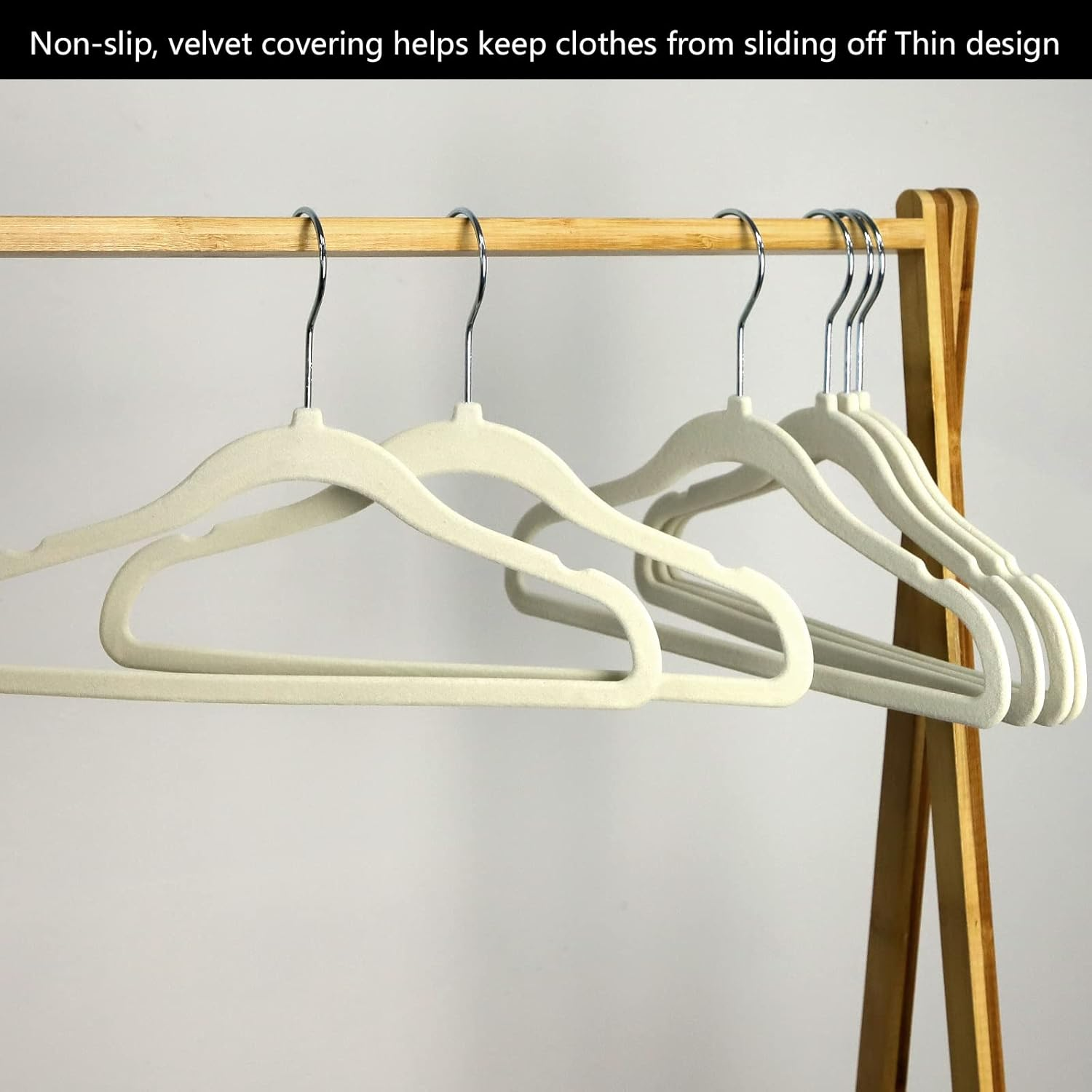 Goodtou Kids Hangers Velvet 50 Pack - Baby Felt Hangers Non Slip Toddler Hanger Childrens Hanger for Kid image number 5