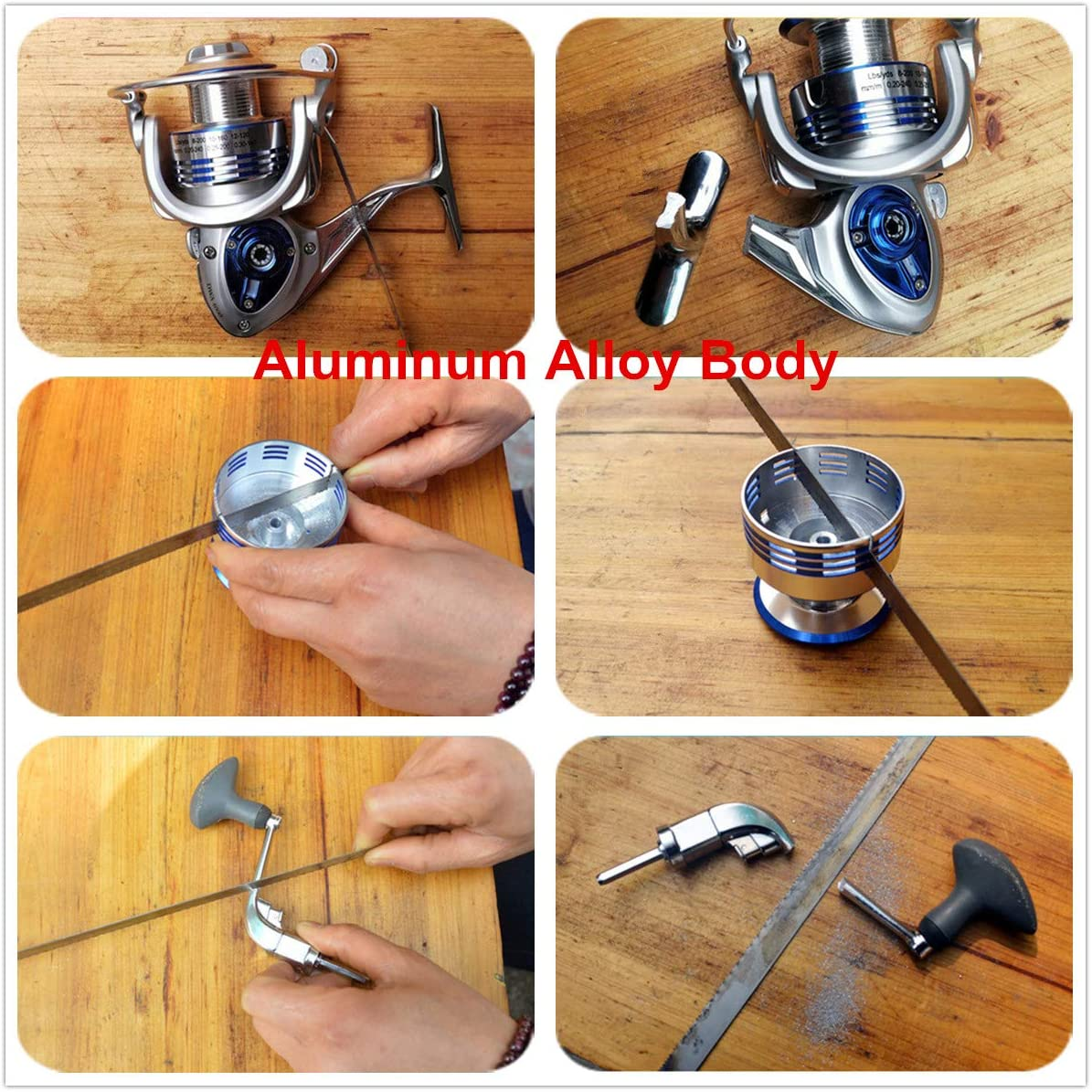 Diwa Spinning Fishing Reels for Saltwater Freshwater 3000 4000 5000 6000 7000 Spools Ultra Smooth Ultralight Powerful Trout Bass Carp Gear Stainless Ball Bearings Metal Body Ice Fishing Reels image number 4