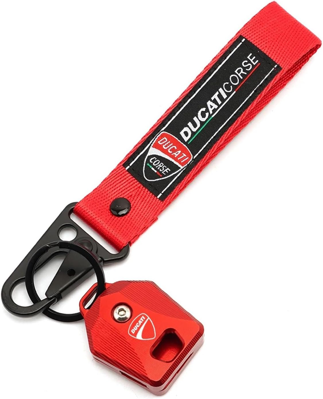 Jininshengxindianzi Compatible with Ducati 600 748 848 999 1098 800 900 749 1198 Monster S2R/S4/S4R/ST3 600 620 696 Motorcycle Key Case Cover Shell with Logo (Color : Black) image number 6